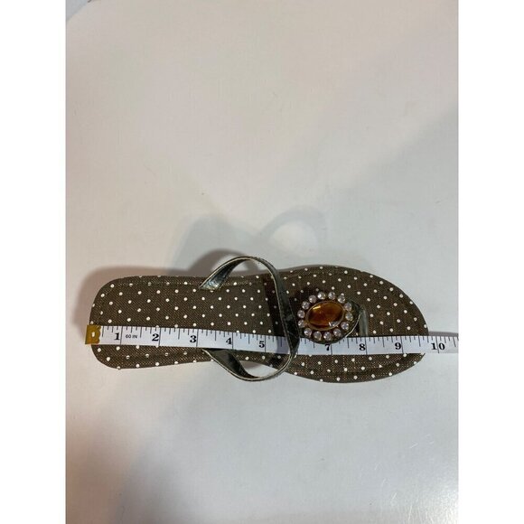 New Wedge Sandals with Rhinestone Gemstone Accent Women's Size 7 NWT - Picture 9 of 9